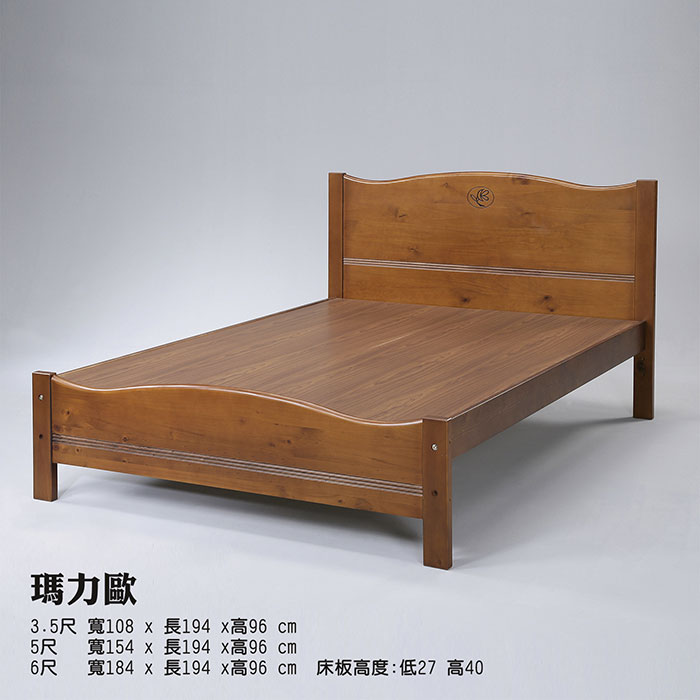 瑪力歐天然實木床架 3 5尺單人加大 班尼斯國際家具名床