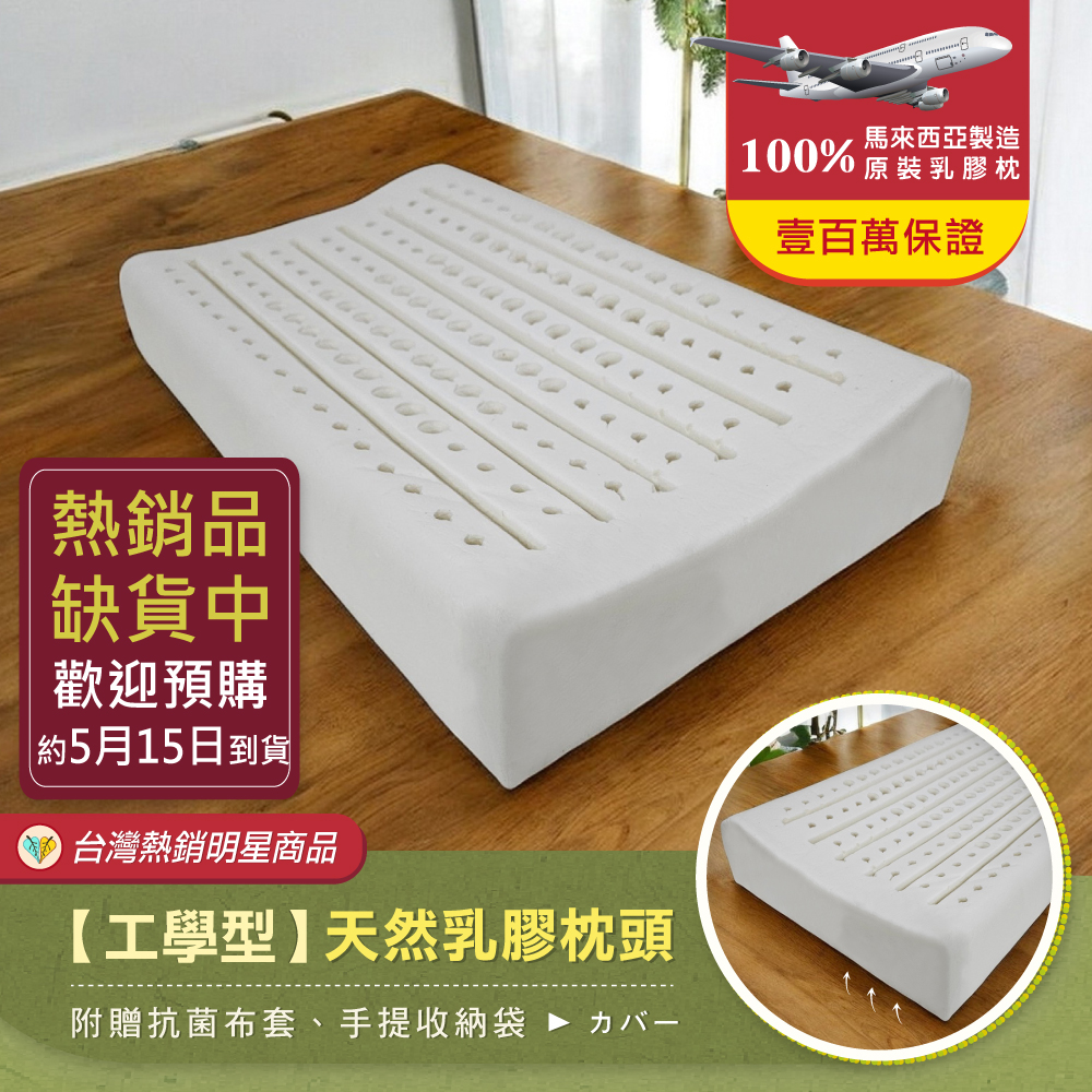 【工學型】天然乳膠枕頭