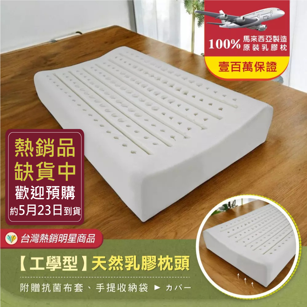 【工學型】天然乳膠枕頭