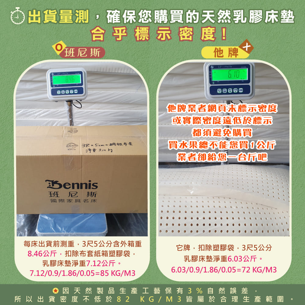 【單人特大4尺x5cm】頂級馬來天然乳膠床墊推薦-高密度85高純度95(馬來百萬保證)(訂做款無退換貨)